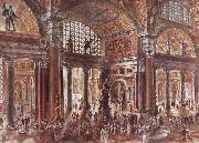 unknow artist Reconstruction of the Baths of Diocletian in Rome oil painting on canvas